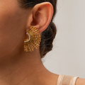 Studded Sunrays - Earrings