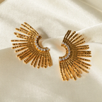 Studded Sunrays - Earrings