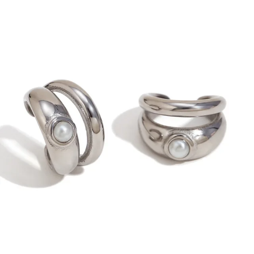 Perla - Silver Earcuffs (2 pcs)