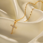 Studded Cross - Necklace
