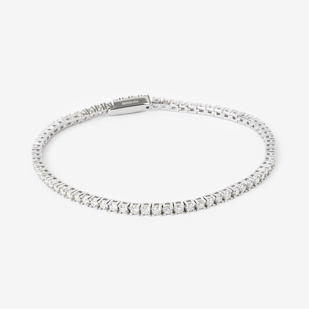 Moissanite Sterling Silver Tennis Bracelet - GRA Certified
