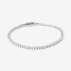 Moissanite Sterling Silver Tennis Bracelet - GRA Certified
