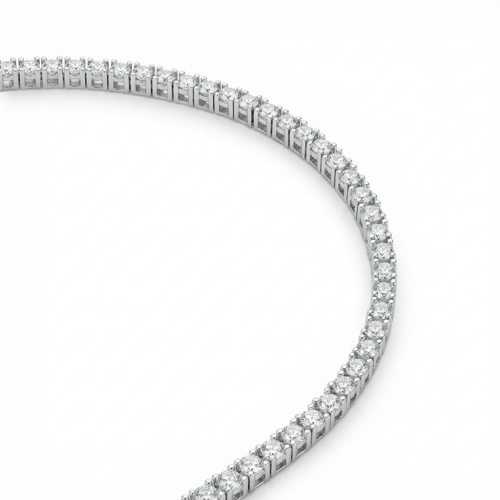 Moissanite Sterling Silver Tennis Bracelet - GRA Certified