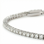 Moissanite Sterling Silver Tennis Bracelet - GRA Certified