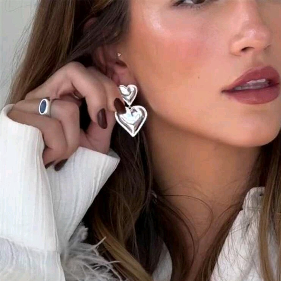 Love Drop - Silver Earrings
