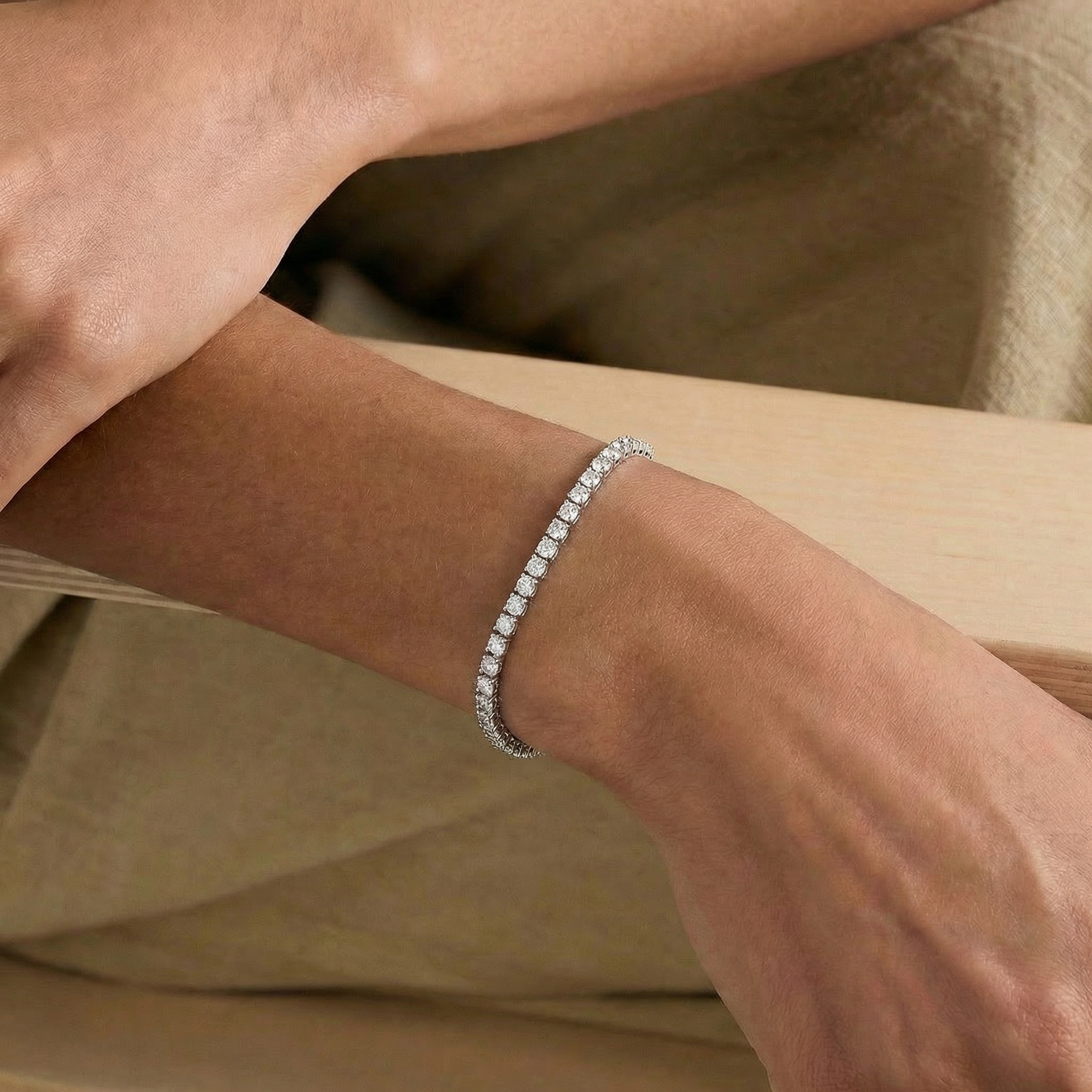 0.03 ct. Moissanite Tennis Bracelet