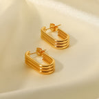 Elongated Hoops - Earrings