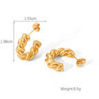 Braided Hoop - Earrings