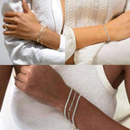 Elegant - Set of 5 Silver Bracelets