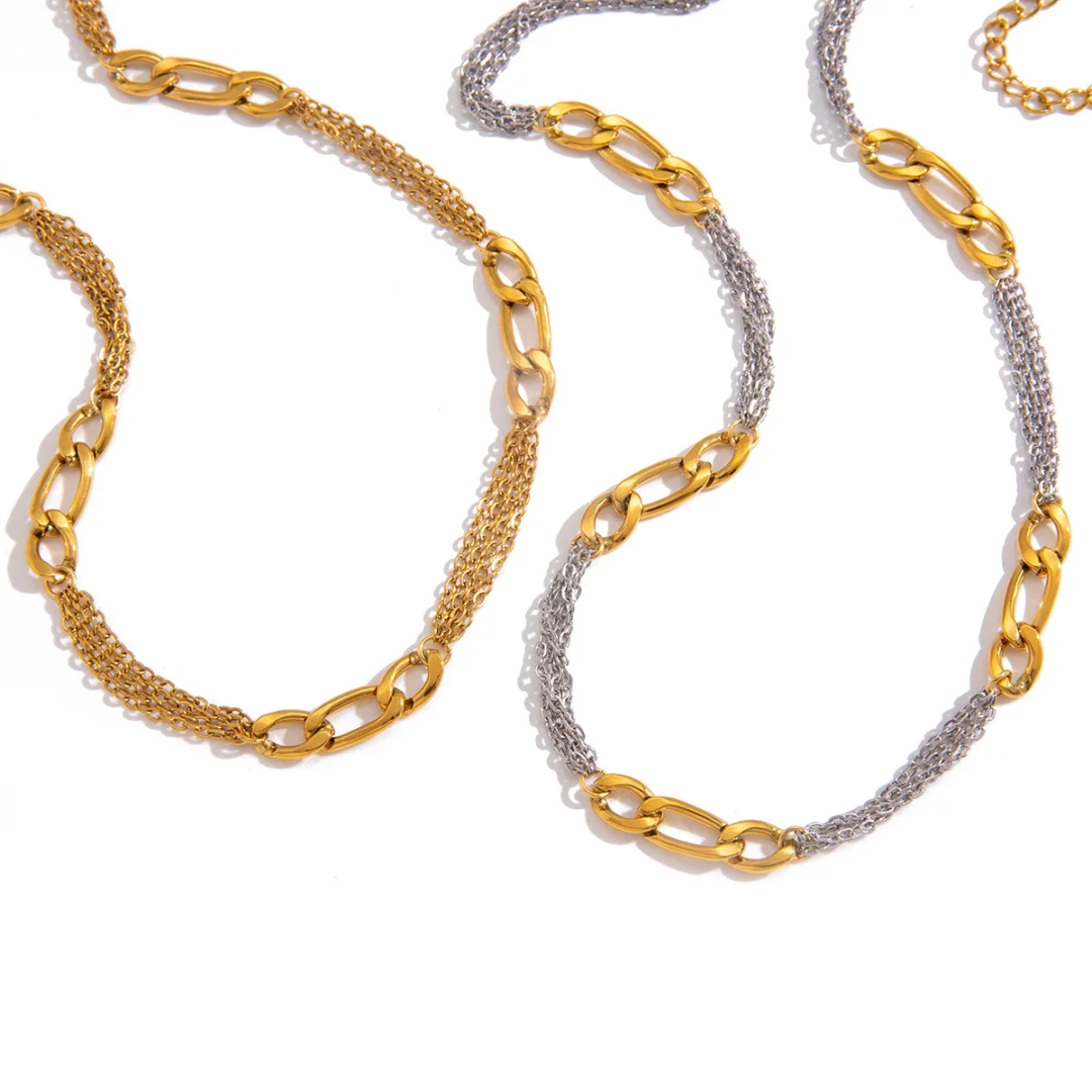 Summer Elegance - Gold & Silver Necklace