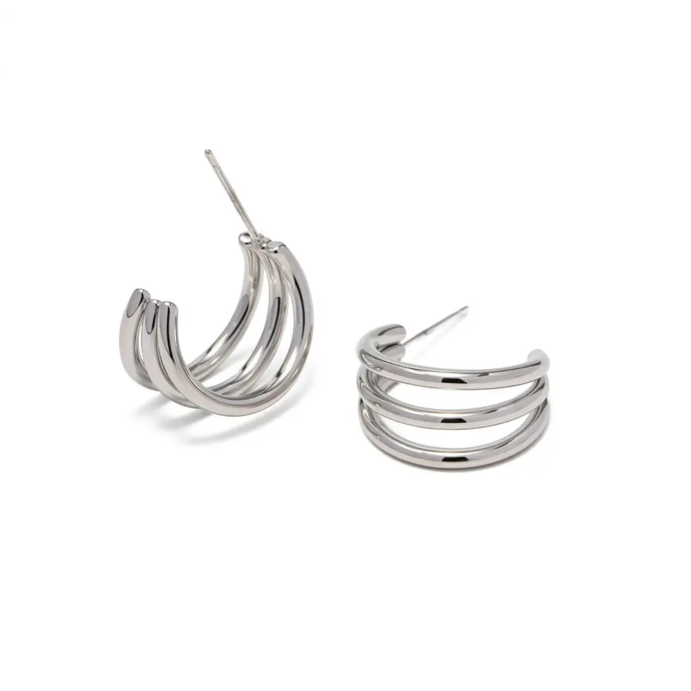 Mini Trio - Silver Earrings