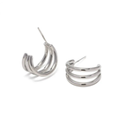 Mini Trio - Silver Earrings