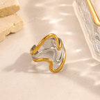 Stylish - Gold & Silver Ring