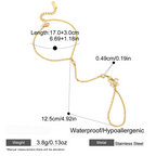 Golden Flutter - Hand Chain