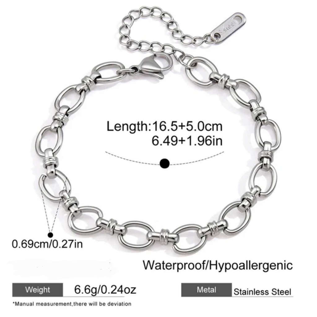 Edgy - Silver Bracelet