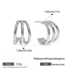 Mini Trio - Silver Earrings