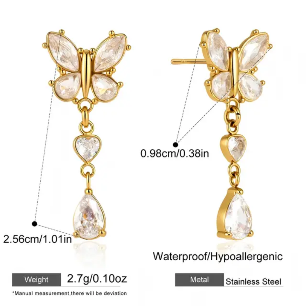 Studded Flutter - Earrings