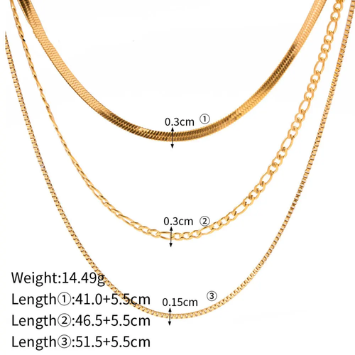 Elegant Shine - 3 Layers Necklace