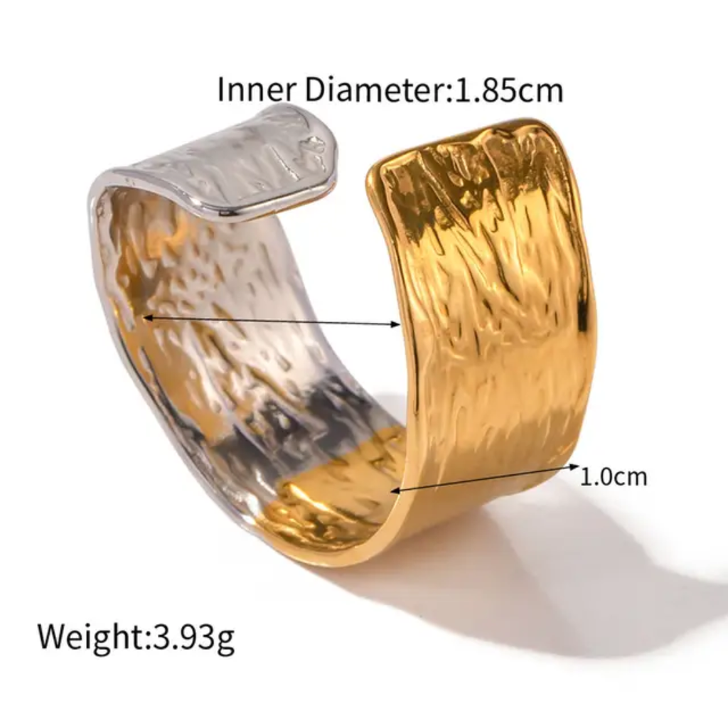 Edgy - Gold & Silver Ring