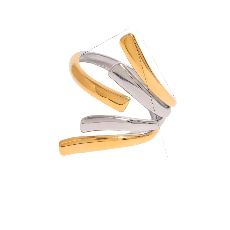 Trendy - Gold & Silver Ring