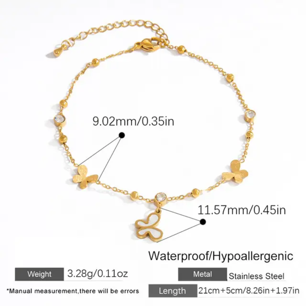 Golden Flutter - Anklet