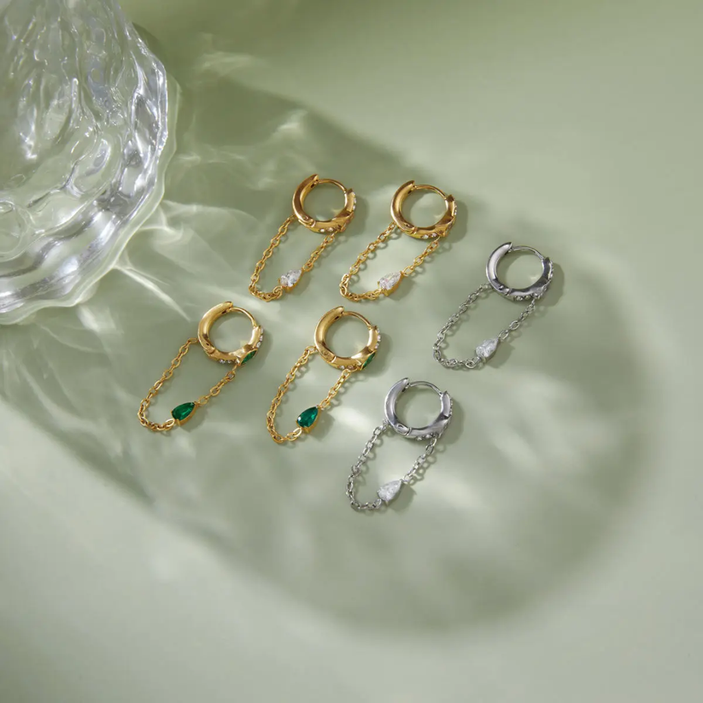 White Summer Hoops - Earrings
