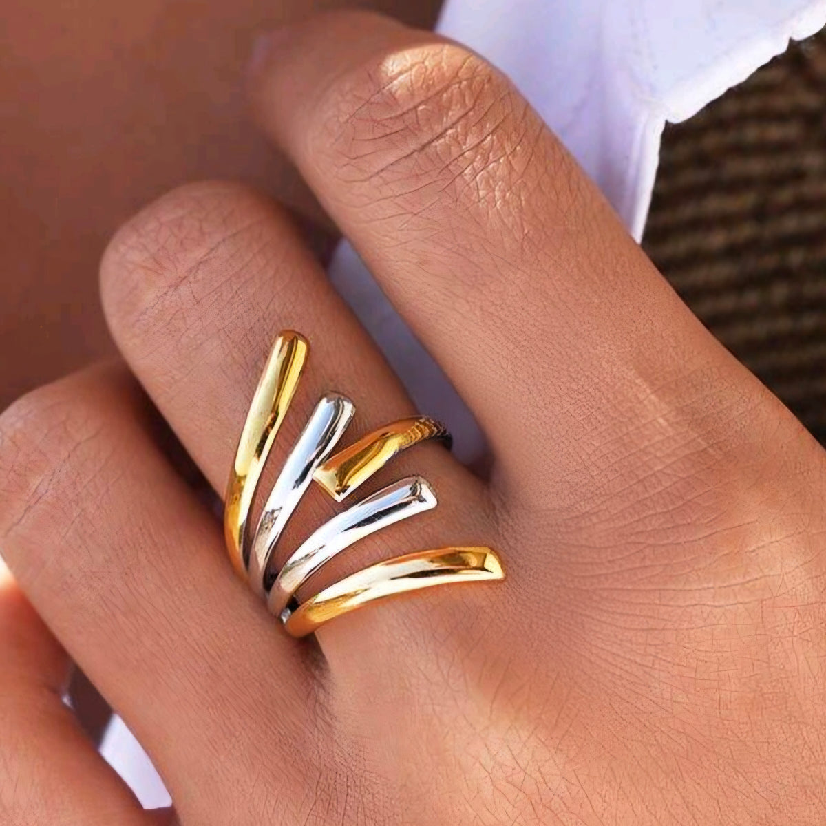 Trendy - Gold & Silver Ring