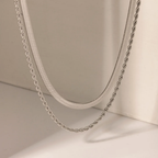 Summer Elegance - 2 Layers Silver Necklace