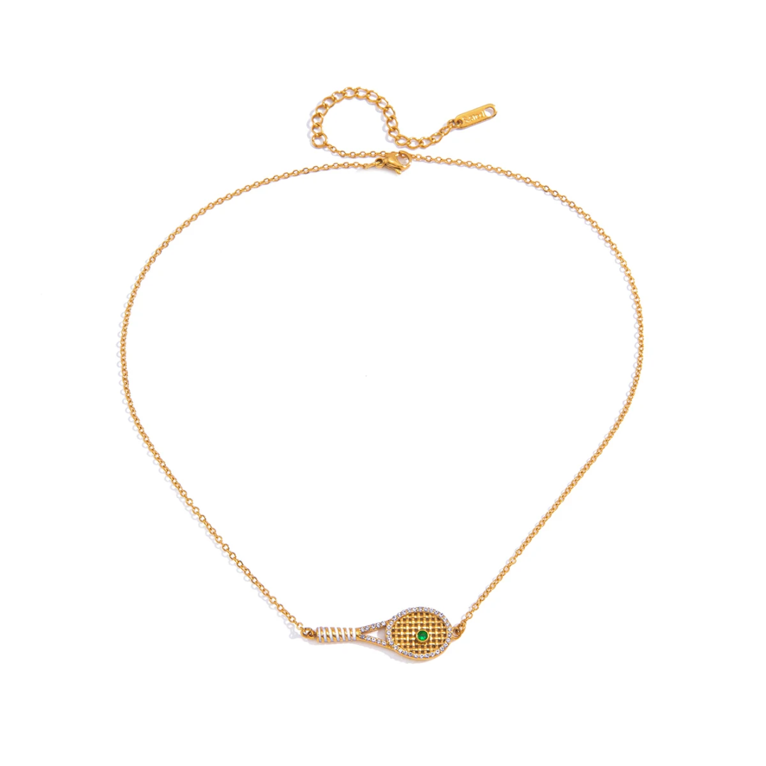 Green Racket - Necklace