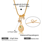 Green Tennis - Necklace