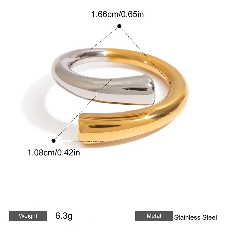 Duo - Gold & Silver Ring