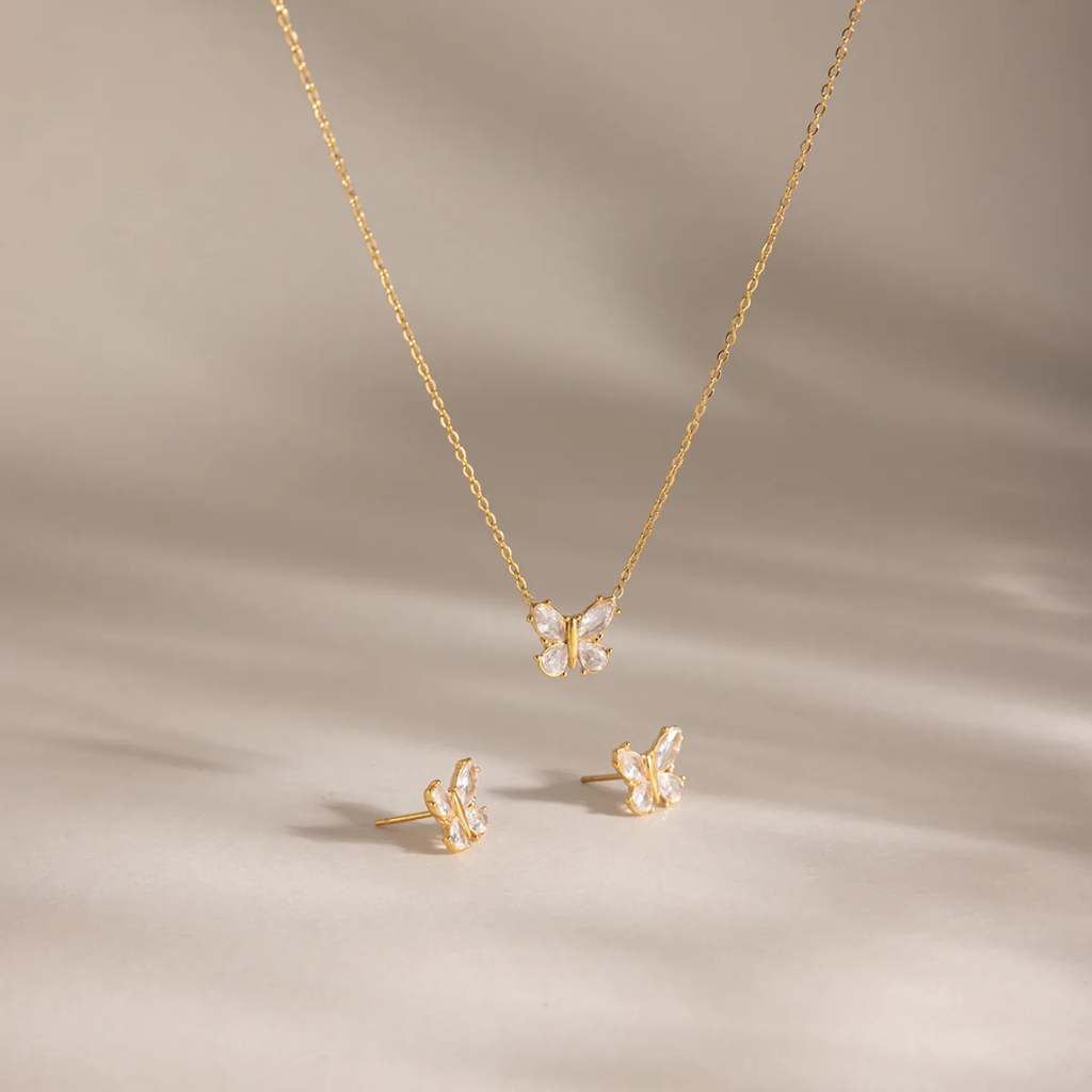Mini Studded Flutter - Earrings