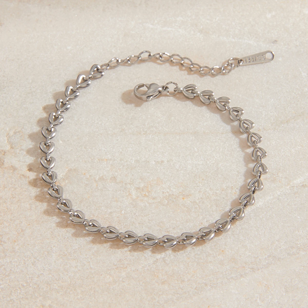 Beat to My Heart - Silver Bracelet