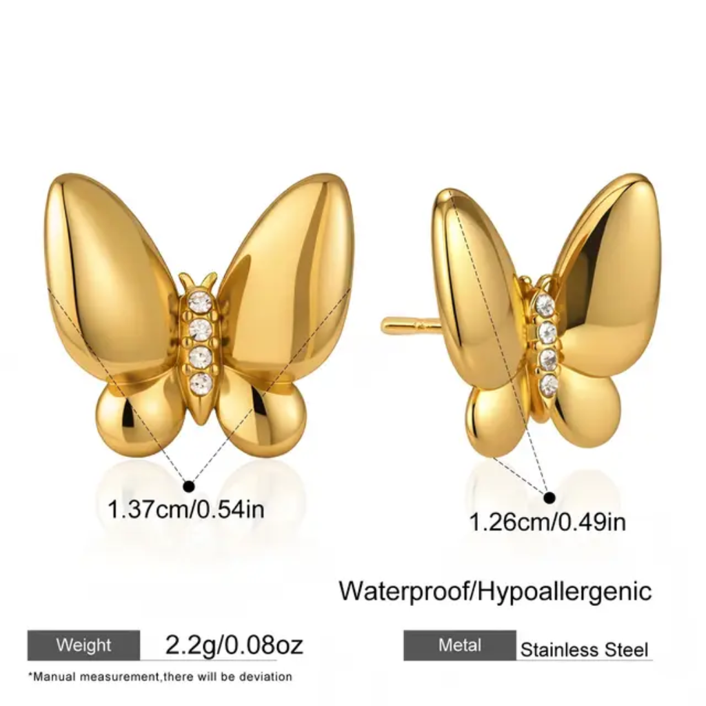 Golden Flutter - Earrings