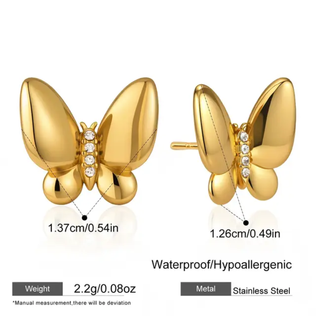 Golden Flutter - Earrings