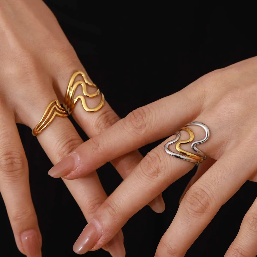 Stylish - Gold & Silver Ring