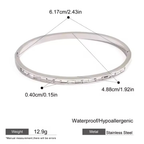 White Shimmer - Silver Bangle