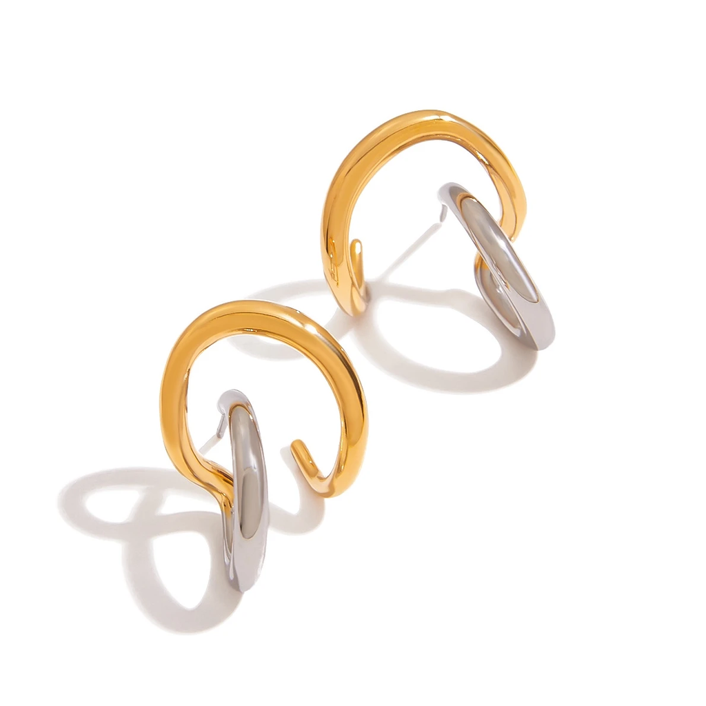 The Funky - Gold & Silver Earrings