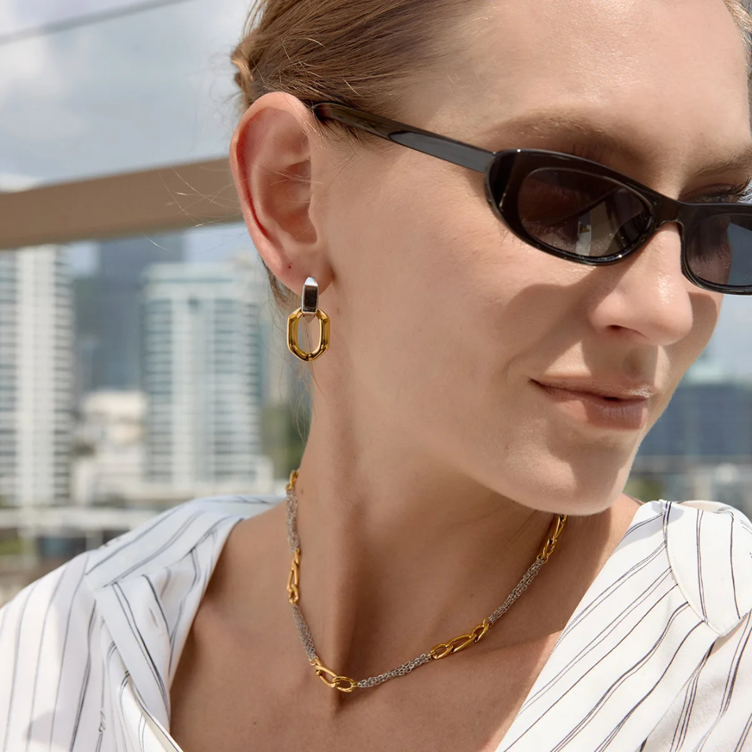 Summer Elegance - Gold & Silver Necklace