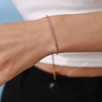 Pink Tennis Paper Clip - Bracelet