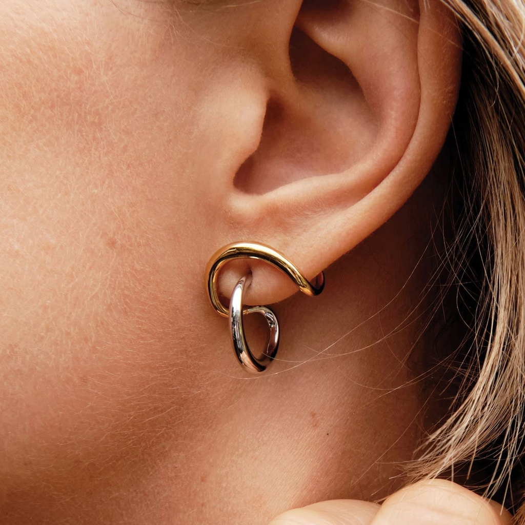 The Funky - Gold & Silver Earrings