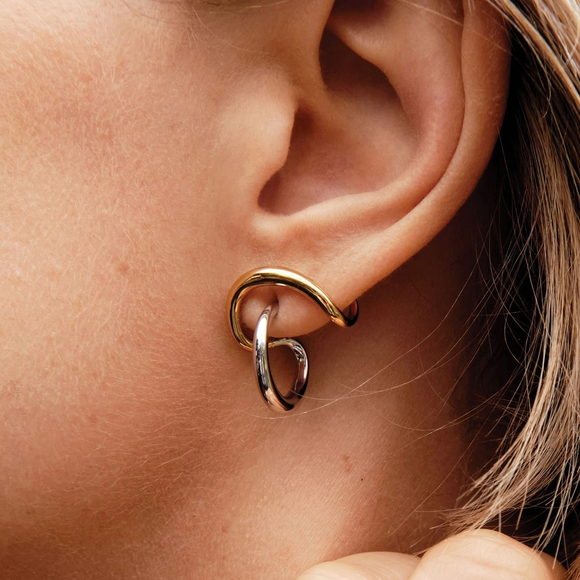 The Funky - Gold & Silver Earrings
