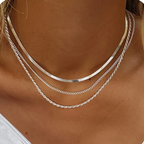 Classy - Set of 3 Silver Necklaces