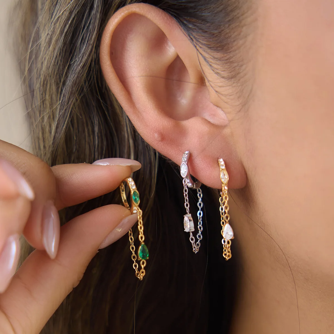 White Summer Hoops - Earrings
