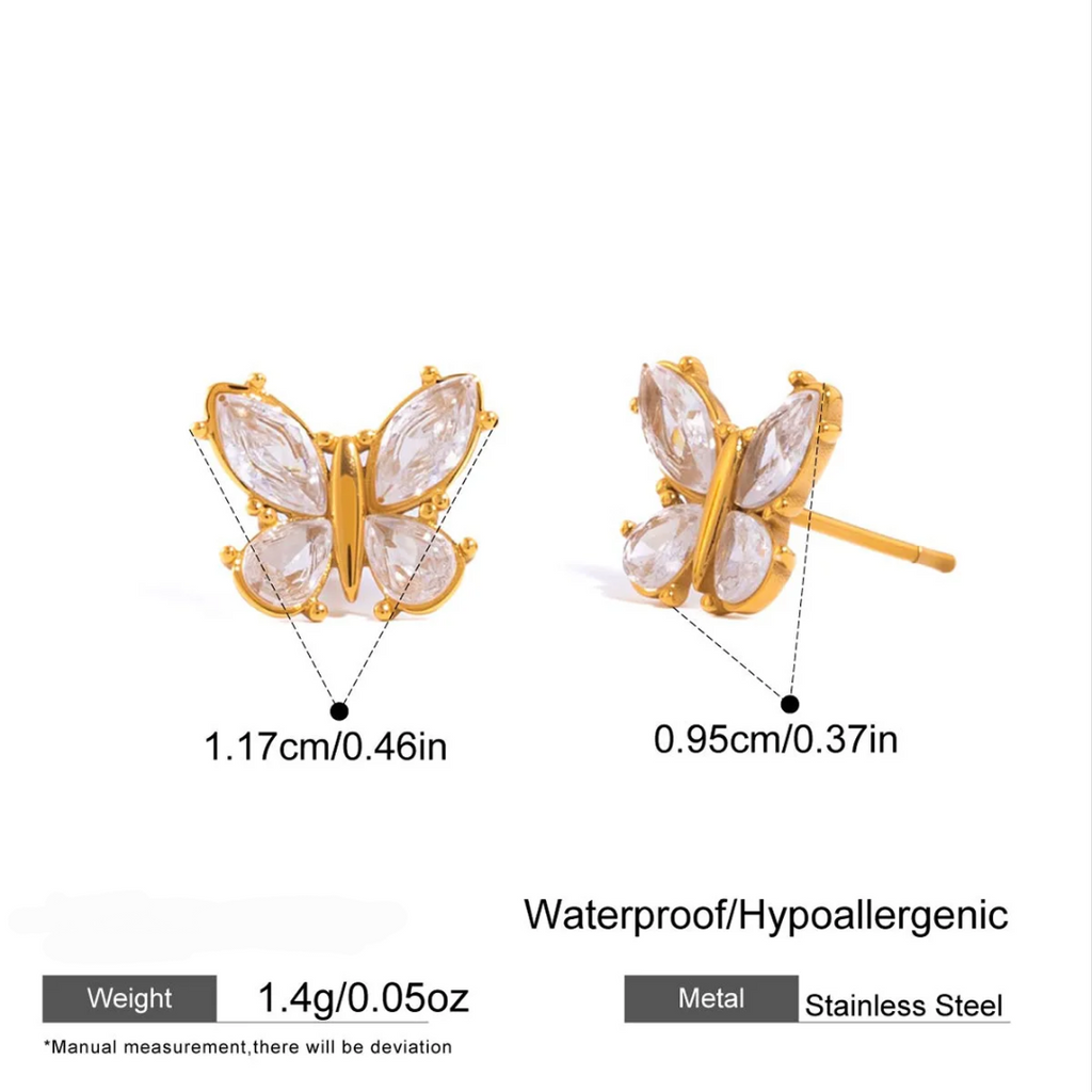 Mini Studded Flutter - Earrings