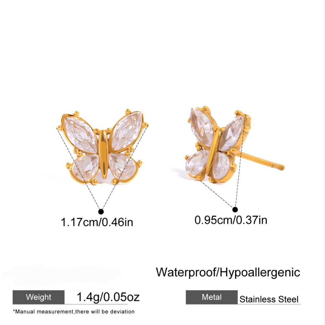Mini Studded Flutter - Earrings