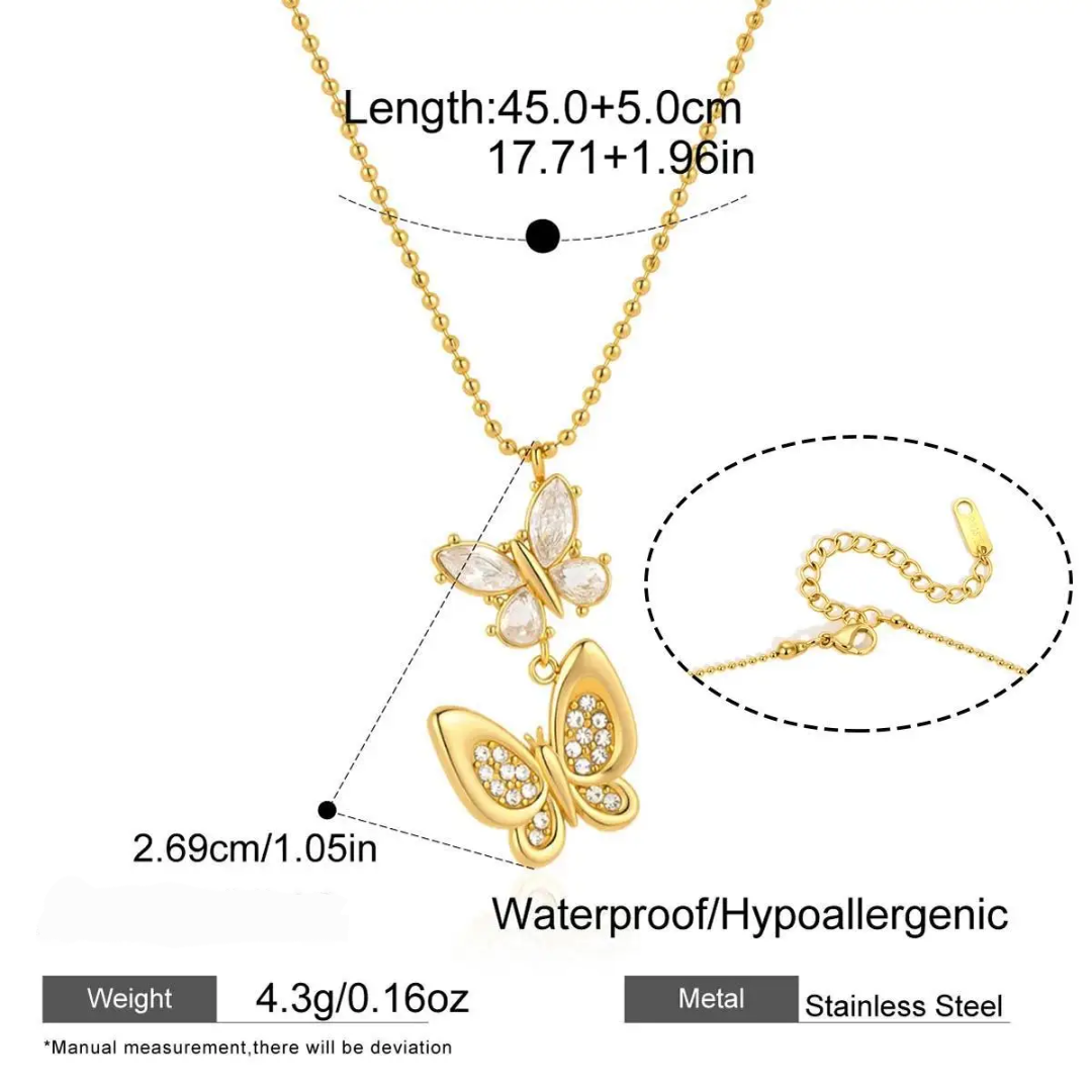 Duo Butterfly - Necklace