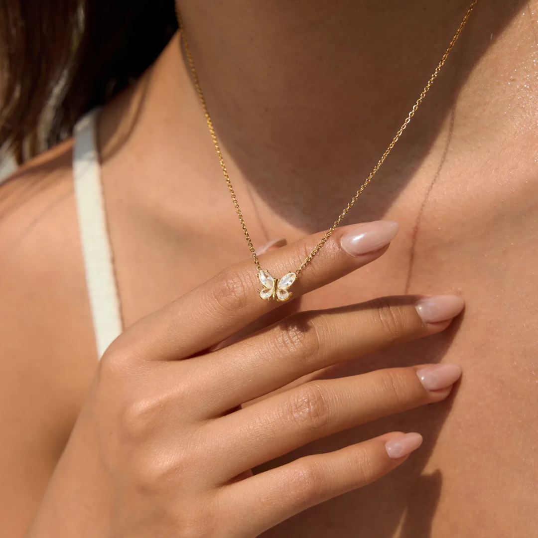 Mini Studded Flutter - Necklace