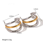 Mini Trio - Gold & Silver Earrings