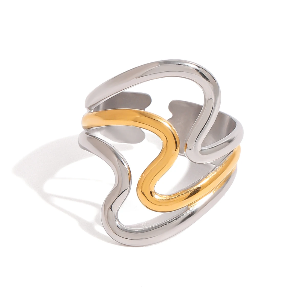 Stylish - Gold & Silver Ring